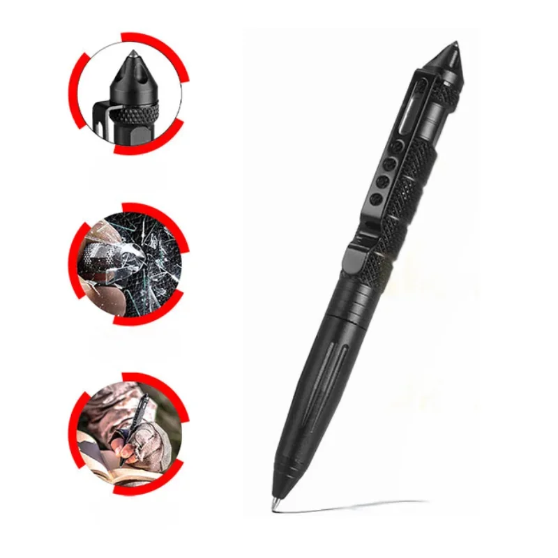 Pen Tactical Glass - Bolígrafo Táctico Multifuncional, Defensa Personal, Supervivencia