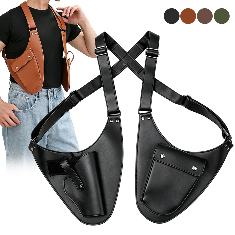 Leather Edc. Carry Pouch - Funda táctica para pistola, de cuero