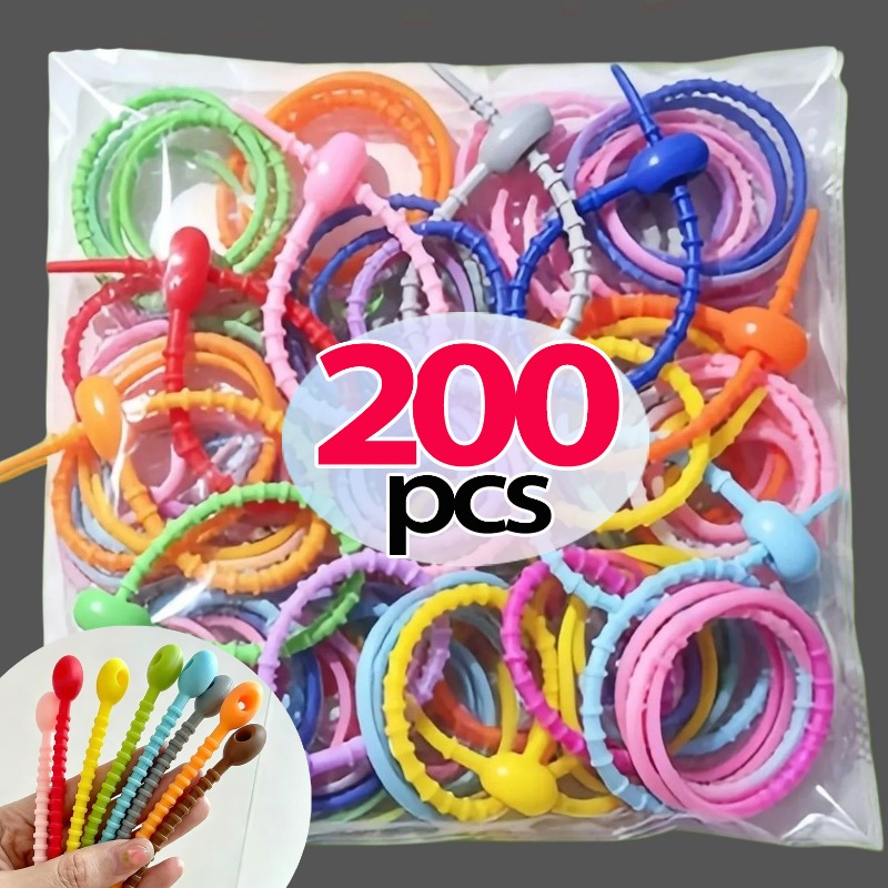 Cable Winder Keychain - 10/200 unidades de sujetacables de silicona