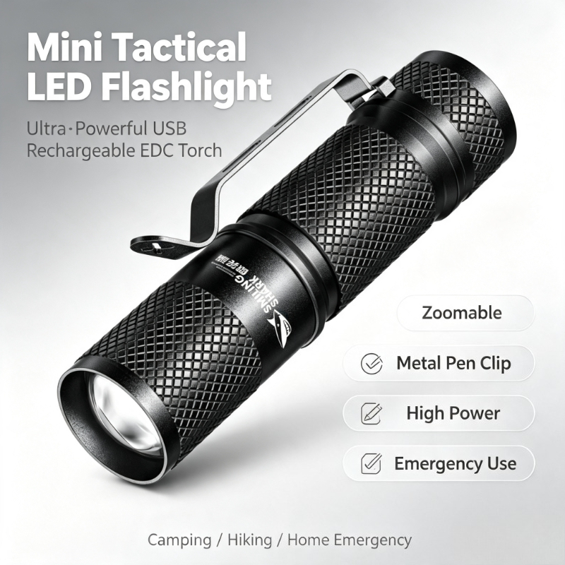 SMILING SHARK Linterna LED Tác - Edc Carry Flashlight reseña y precio