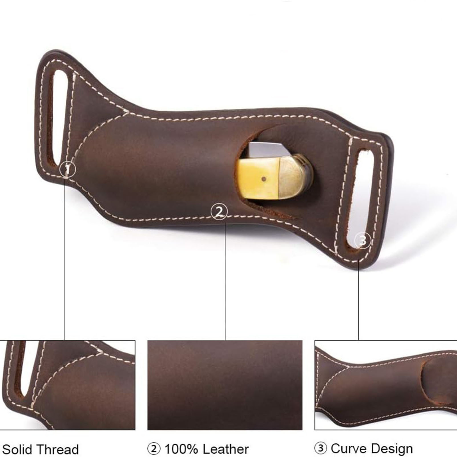 1 Paquete de Funda de Cuero pa - Leather Edc. Carry Pouch reseña y precio